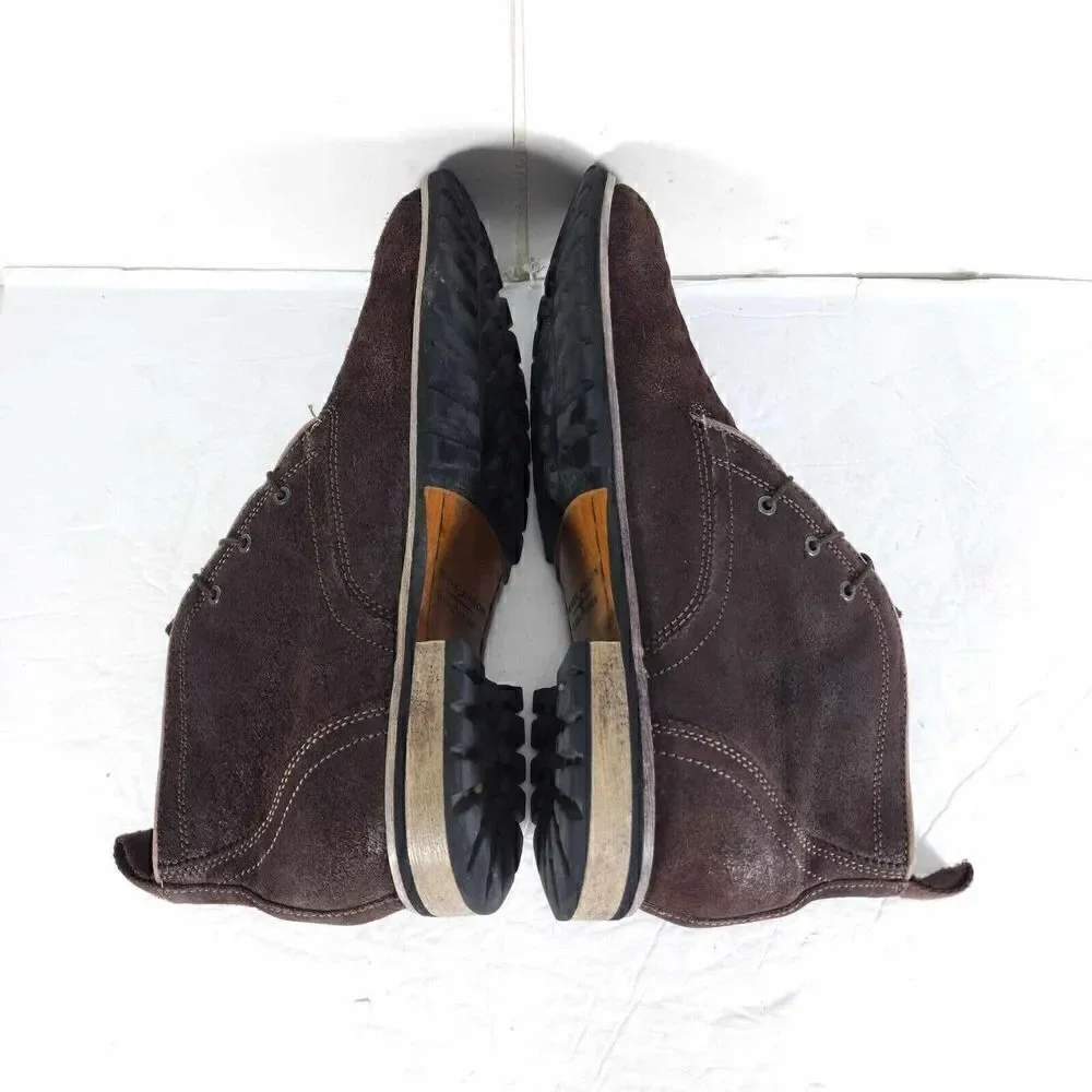 Marc Nason Men’s US 10,5 Brown Suede Leather Lace Up Ankle Chukka Boots Shoes